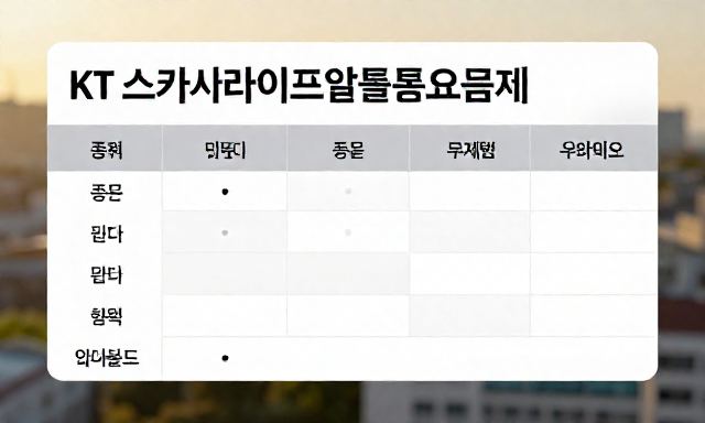KT스카이라이프알뜰폰요금제 관련 이미지 - KT스카이라이프알뜰폰요금제 종류 및 데이터 무제한 혜택 비교 가이드